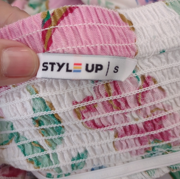 Style Up Pink Floral Cotton Linen Blend Maxi Skirt - Picture 9 of 9